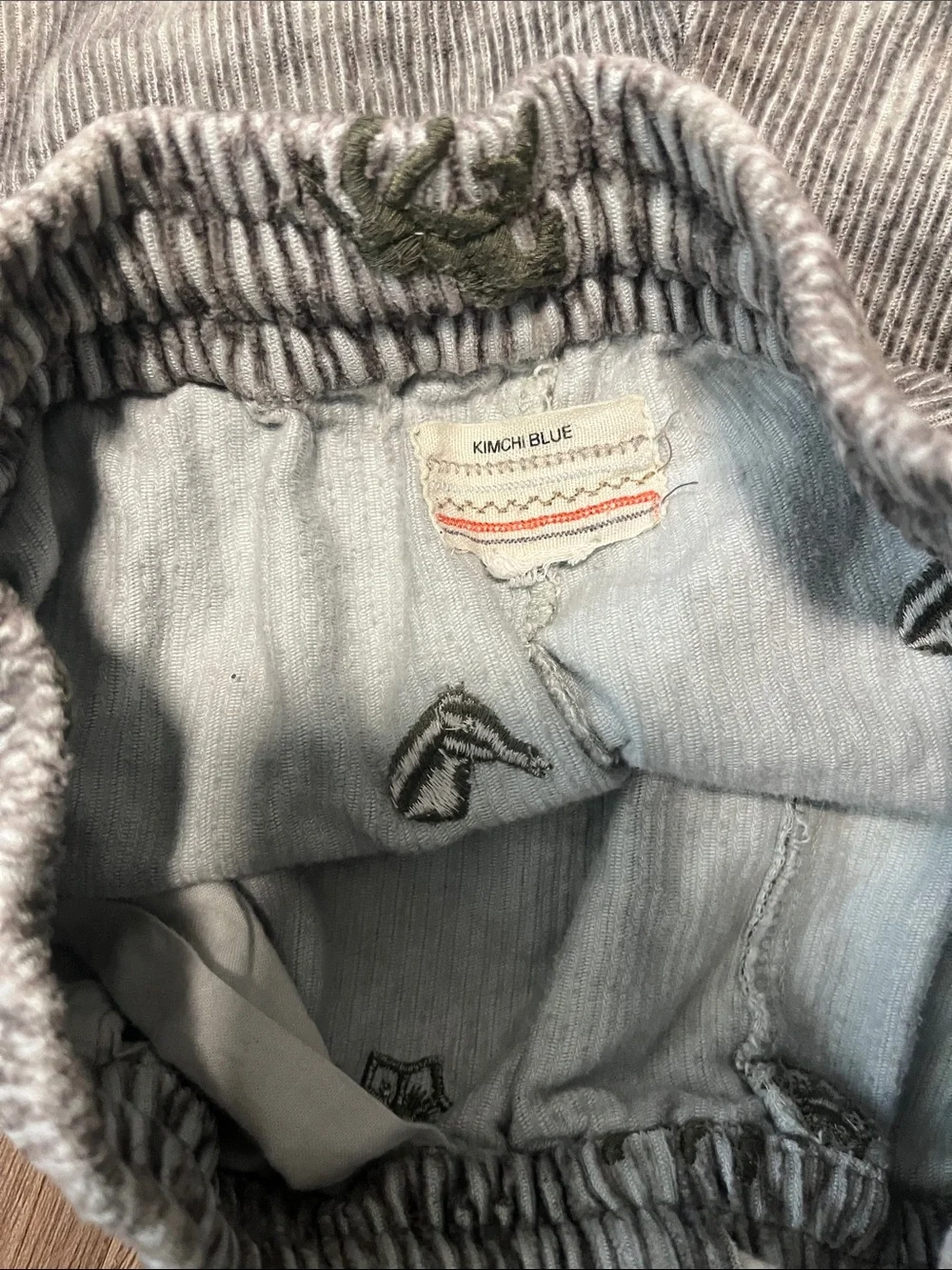 Kimchi Blue Gray Striped Drawstring Joggers